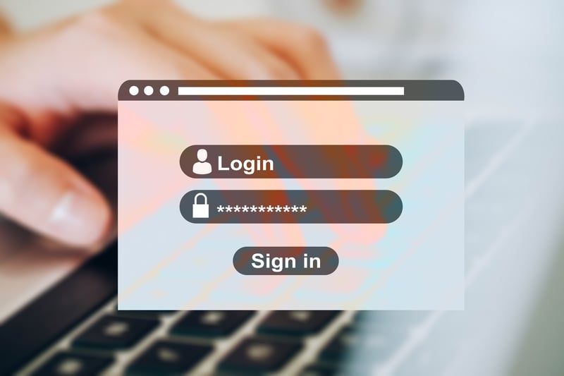 Eine Log-in-Benutzeroberfläche
