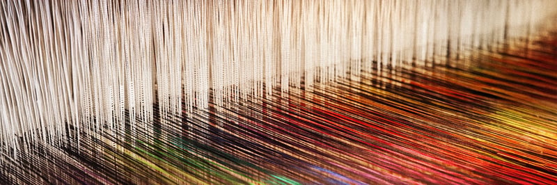 Bunte Textilienfäden