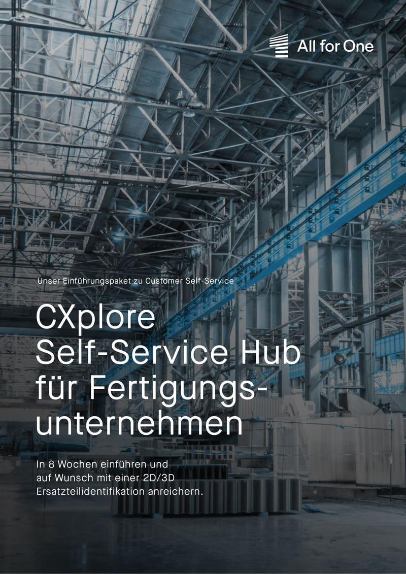 Coverbild für Implementierungsangebot CXplore Self-Service Hub für Fertigungsunternehmen