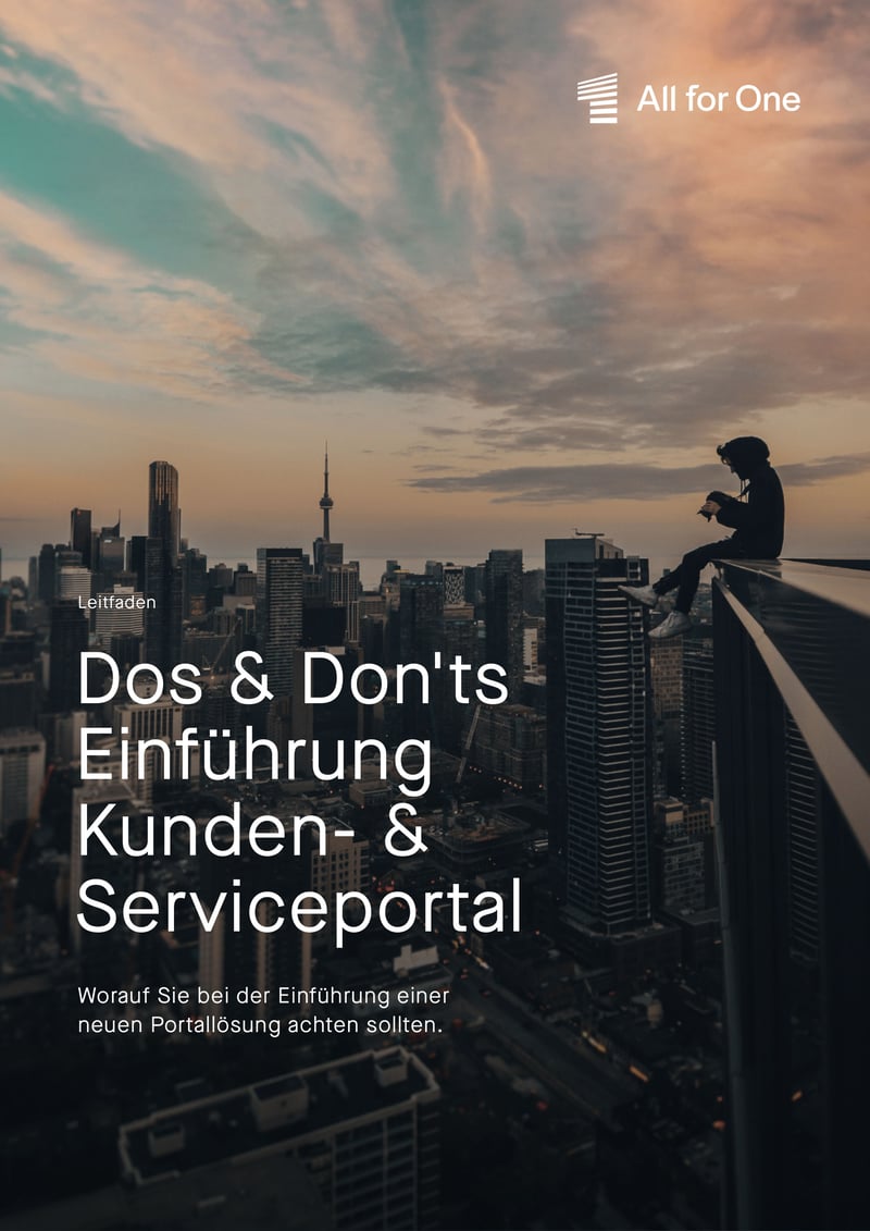 Einführung Kunden- & Serviceportal cover