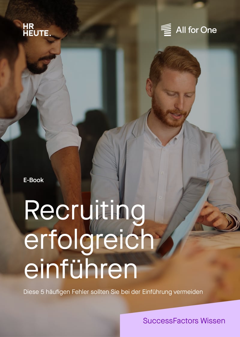 E-Book: Einführung SAP SuccessFactor Recruiting - 5 typische Fehler cover