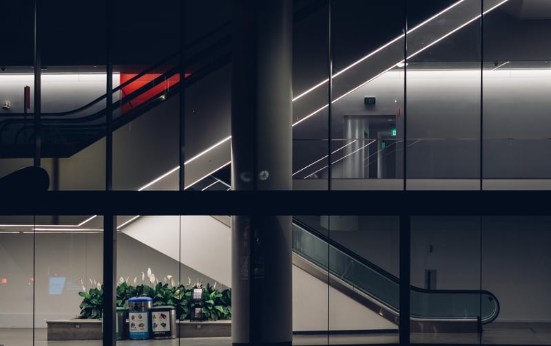 Leere Rolltreppen